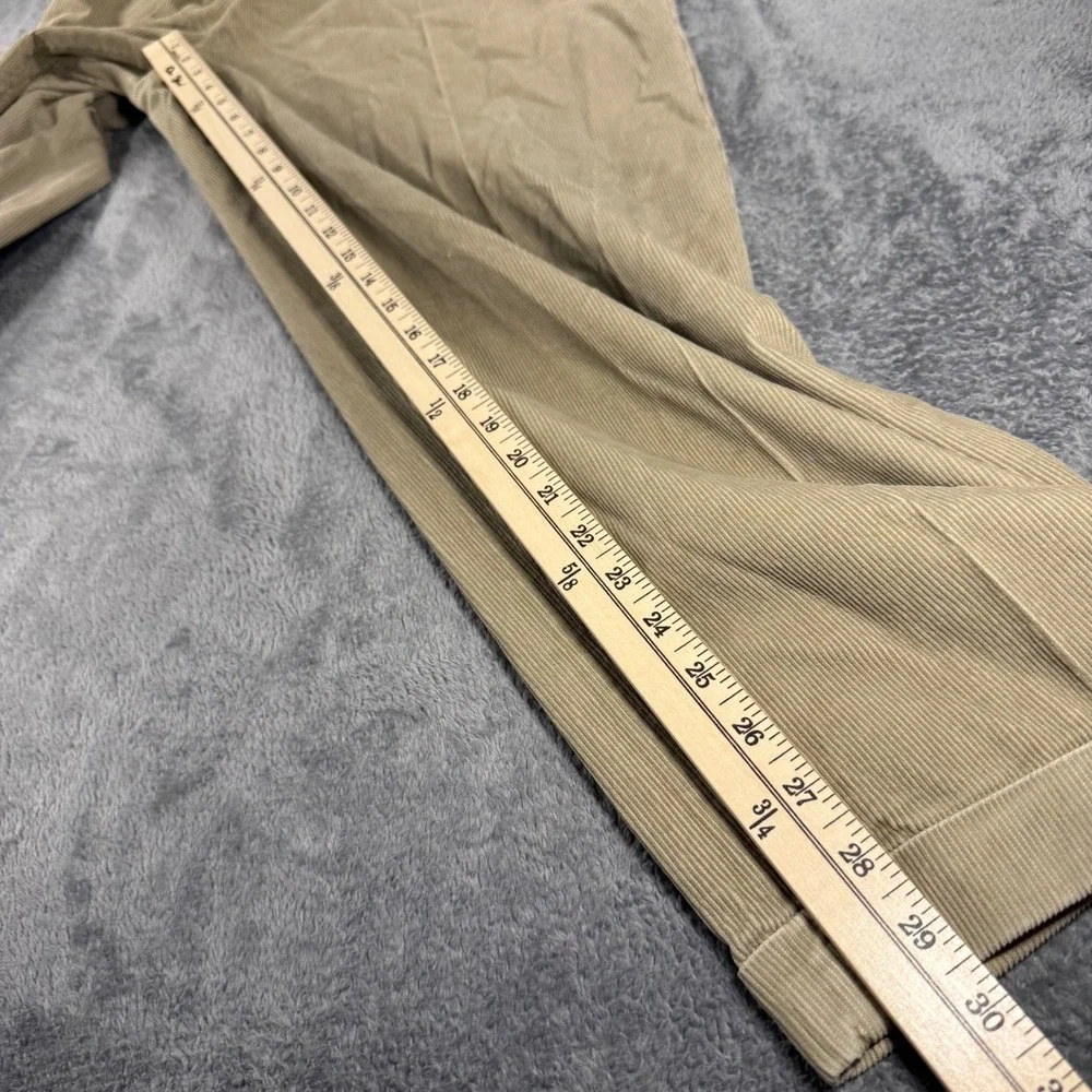 Nautica Rigger Y2K Corduroy Pants Mens 38x30 Tan Classic Fit Pleated Cuffed - Picture 6 of 8